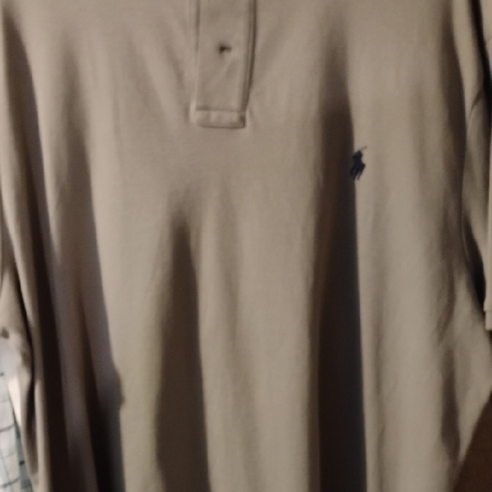 Ralph Lauren Tan Long Sleeve Polo Shirt
